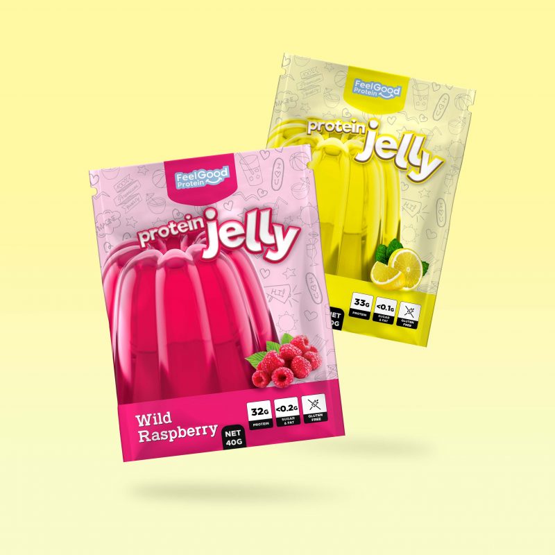 Feel Good Protein Jelly sachets raspberry and lemonade